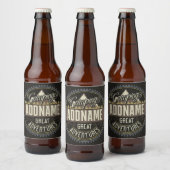 Aangepaste ADD NAAM Familie Kamp Trip Camping Reün Bier Etiket (Flessen)