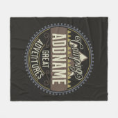 Aangepaste ADD NAAM Familie Kamp Trip Camping Reun Fleece Deken (Voorkant (Horizontaal))