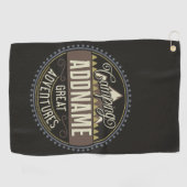 Aangepaste ADD NAAM Familie Kamp Trip Camping Reun Golfhanddoek (Horizontaal)