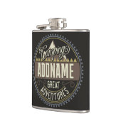 Aangepaste ADD NAAM Familie Kamp Trip Camping Reun Heupfles (Links)