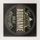 Aangepaste ADD NAAM Familie Kamp Trip Camping Reun Legpuzzel (Horizontaal)