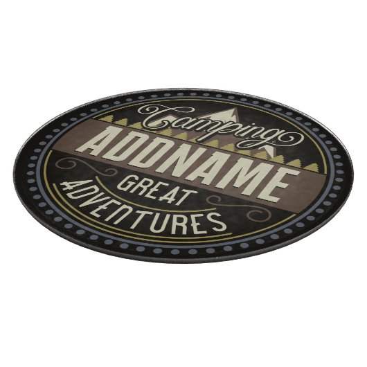 Aangepaste ADD NAAM Familie Kamp Trip Camping Reun Snijplank (Hoek)