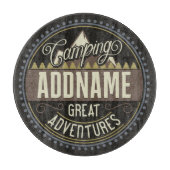 Aangepaste ADD NAAM Familie Kamp Trip Camping Reun Snijplank (Voorkant)