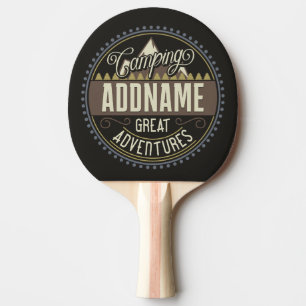 Aangepaste ADD NAAM Familie Kamp Trip Camping Reun Tafeltennisbatje