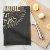 Aangepaste ADD NAAM Familie Kamp Trip Camping Reun Theedoek (Quarter Fold)