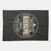 Aangepaste ADD NAAM Familie Kamp Trip Camping Reun Theedoek (Horizontaal)