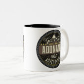 Aangepaste ADD NAAM Familie Kamp Trip Camping Reun Tweekleurige Koffiemok (Voorkant rechts)