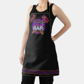 Aangepaste ADD NAAM Neon Barbeque Grill Bar BBQ Schort (Insitu)