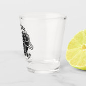 Aangepaste ADD NAAM Schedel Skateboard Skate Winke Shot Glas (Rechts)