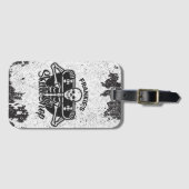 Aangepaste ADD NAAM Skull Skateboard Schaats Winke Bagagelabel (Voorkant (horizontaal))