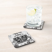 Aangepaste ADD NAAM Skull Skateboard Schaats Winke Bier Onderzetter (Rechterzijde)