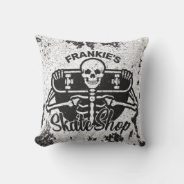 Aangepaste ADD NAAM Skull Skateboard Schaats Winke Kussen