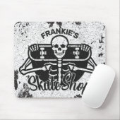 Aangepaste ADD NAAM Skull Skateboard Schaats Winke Muismat (Met muis)