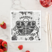 Aangepaste ADD NAAM Skull Skateboard Schaats Winke Servet (Insitu)