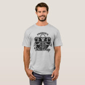 Aangepaste ADD NAAM Skull Skateboard Schaats Winke T-shirt (Voorkant volledig)