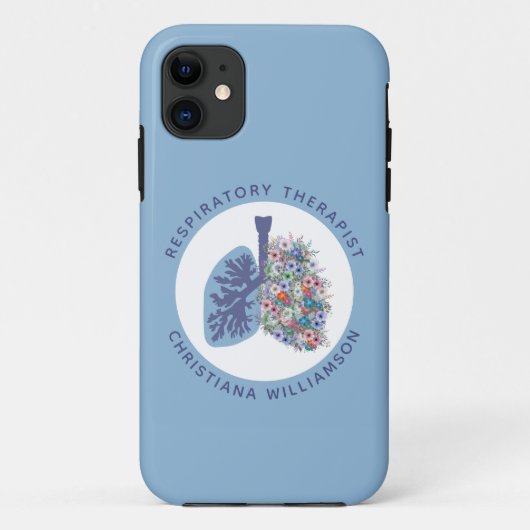 Aangepaste ademhalingstherapie Floral Lungs Gift Case-Mate iPhone Case (Achterkant)