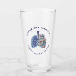 Aangepaste ademhalingstherapie Floral Lungs Gift Glas