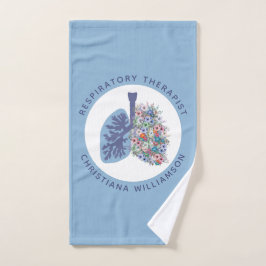 Aangepaste ademhalingstherapie Floral Lungs Gift Handdoek