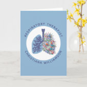 Aangepaste ademhalingstherapie Floral Lungs Gift Kaart (Gele Bloem)