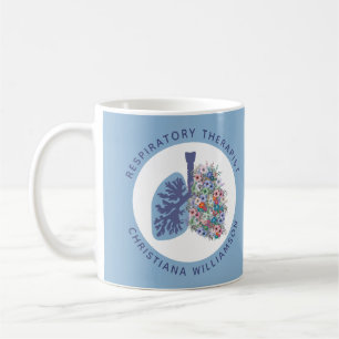 Aangepaste ademhalingstherapie Floral Lungs Gift Koffiemok