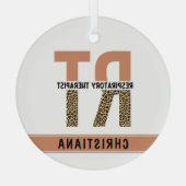 Aangepaste ademhalingstherapie RT Cadeau Glas Ornament (Achterkant)