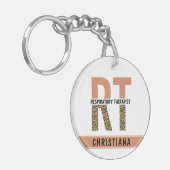 Aangepaste ademhalingstherapie RT Cadeau Sleutelhanger (Voorkant Links)