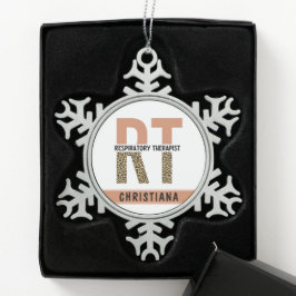 Aangepaste ademhalingstherapie RT Cadeau Tin Sneeuwvlok Ornament