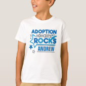 Aangepaste adoptie Rocks Blue Grey T-shirt (Voorkant)