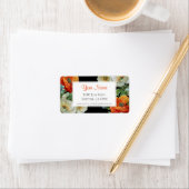 Aangepaste adres elegante klaprozen korenbloemen l etiket (Insitu)