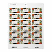 Aangepaste adres elegante klaprozen korenbloemen l etiket (Full Sheet)