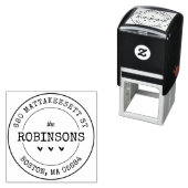 Aangepaste adres harten zelfinktende stempel (In situ)