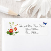 Aangepaste Adresetiketten bloemen opnieuw indienen Etiket (Insitu)