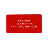 Aangepaste Adresetiketten - Bright Red Etiket (Voorkant)