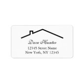 Aangepaste adresetiketten met dak-logo etiket (Voorkant)