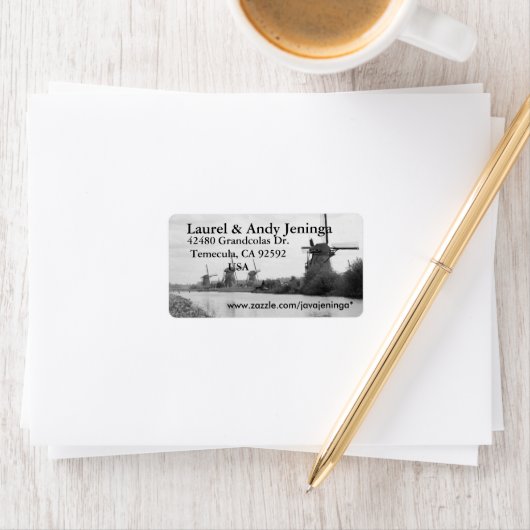 Aangepaste Adresetiketten met windmolens Etiket (Insitu)