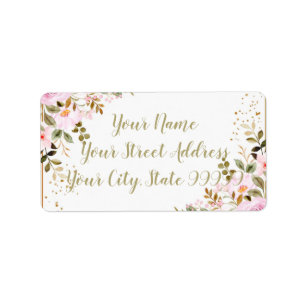 Aangepaste Adresetiketten van Floral Etiket