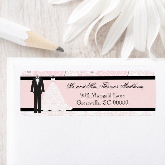 Aangepaste Adresetiketten voor bruiloft Attire Etiket (Insitu)