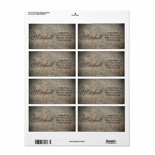 Aangepaste adresetiketten voor concrete verzending etiket (Full Sheet)