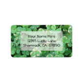 Aangepaste Adresetiketten voor groene shamrocks Etiket (Voorkant)