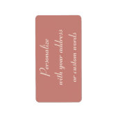 Aangepaste Adresetiketten voor kaneel Roos Etiket (Voorkant)