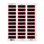 Aangepaste Adresetiketten voor Red en Black Grunge Etiket (Full Sheet)