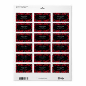 Aangepaste Adresetiketten voor Red en Black Grunge Etiket (Full Sheet)