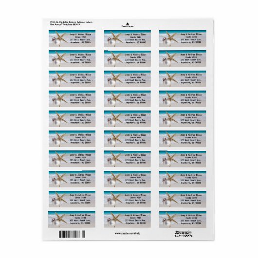 Aangepaste Adresetiketten voor Tropische feestdage Etiket (Full Sheet)