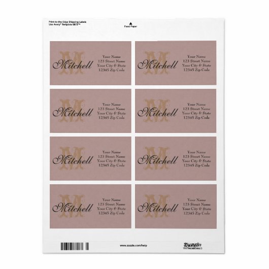 Aangepaste adresetiketten voor verzending zonder l etiket (Full Sheet)