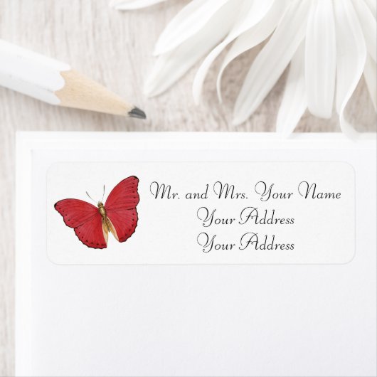Aangepaste Adresetiketten voor vlinder Etiket (Insitu)