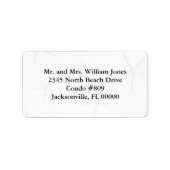 Aangepaste Adresetiketten voor zwarte en witte Sta Etiket (Voorkant)