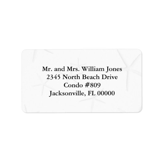 Aangepaste Adresetiketten voor zwarte en witte Sta Etiket (Voorkant)