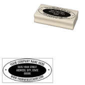 Aangepaste adreskleur ovale rubberen stempel sjabl (Gestempeld)
