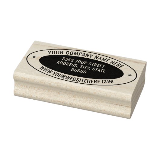 Aangepaste adreskleur ovale rubberen stempel sjabl (Stempel)
