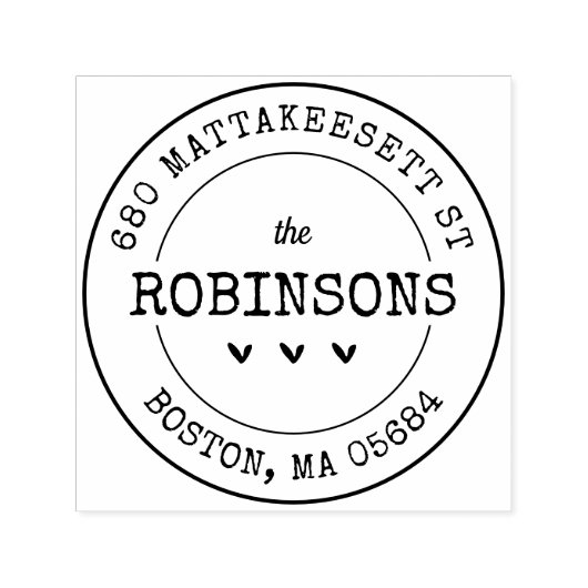 Aangepaste adreskoppen zelfinktende stempel (Design)